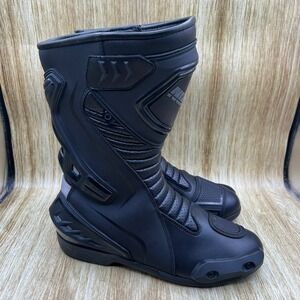 NORU Hakone Men's Size 11 EU 45 Motorcycle Boots Black Riding Shoes Leather